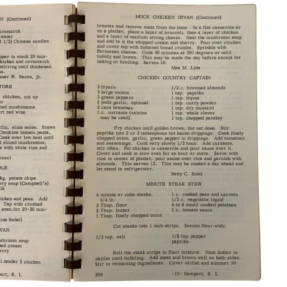 Vintage 1950s Charting Your Course Newport Cook Book Spiral Bound - Picture 6 of 10